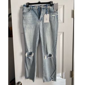 Eunina high rise crop straight jeans
